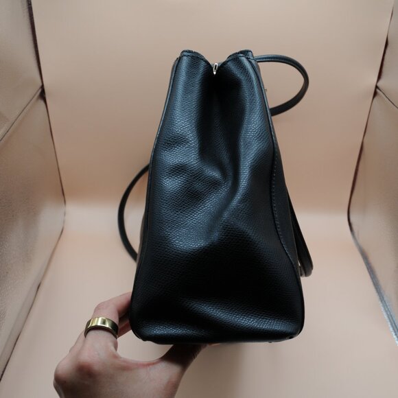 Coach Leather Tote Bag, Black/Gold - Picture 4 of 10